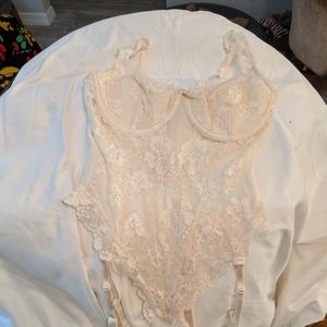 Corset with garter belt